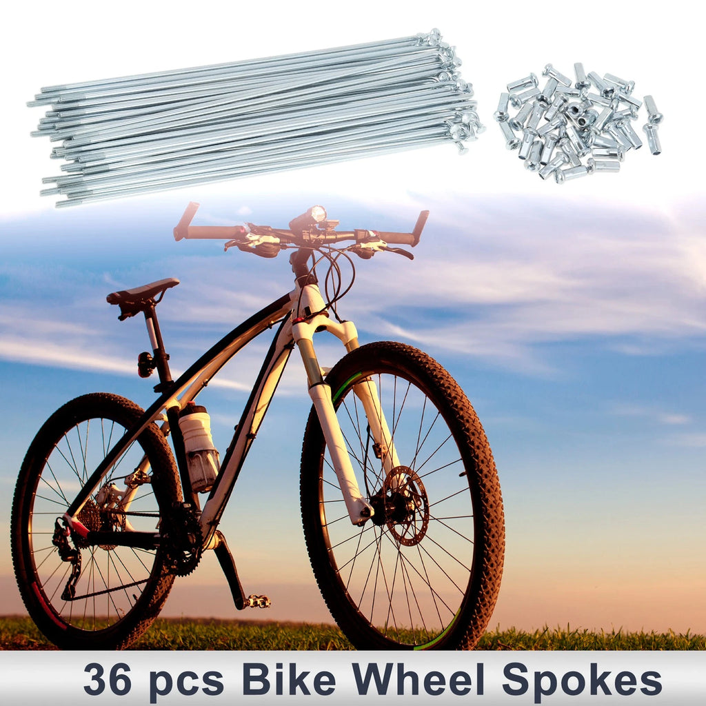 Bicycle Spokes Nipple Replacement for 12G 181mm Length Carbon Steel Silver (—)
