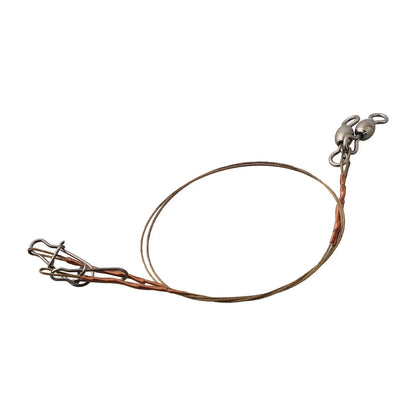 2pcs Stainless Steel Leader Wire with Swivels & Snap for Fishing