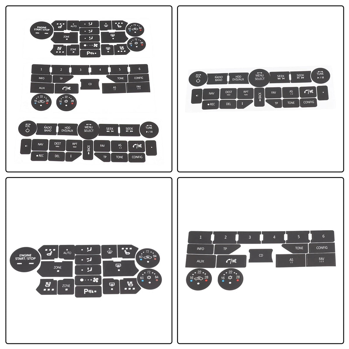 Button Repair Decals for SAAB 3rd Gen Protects Labels from Wear and Tear