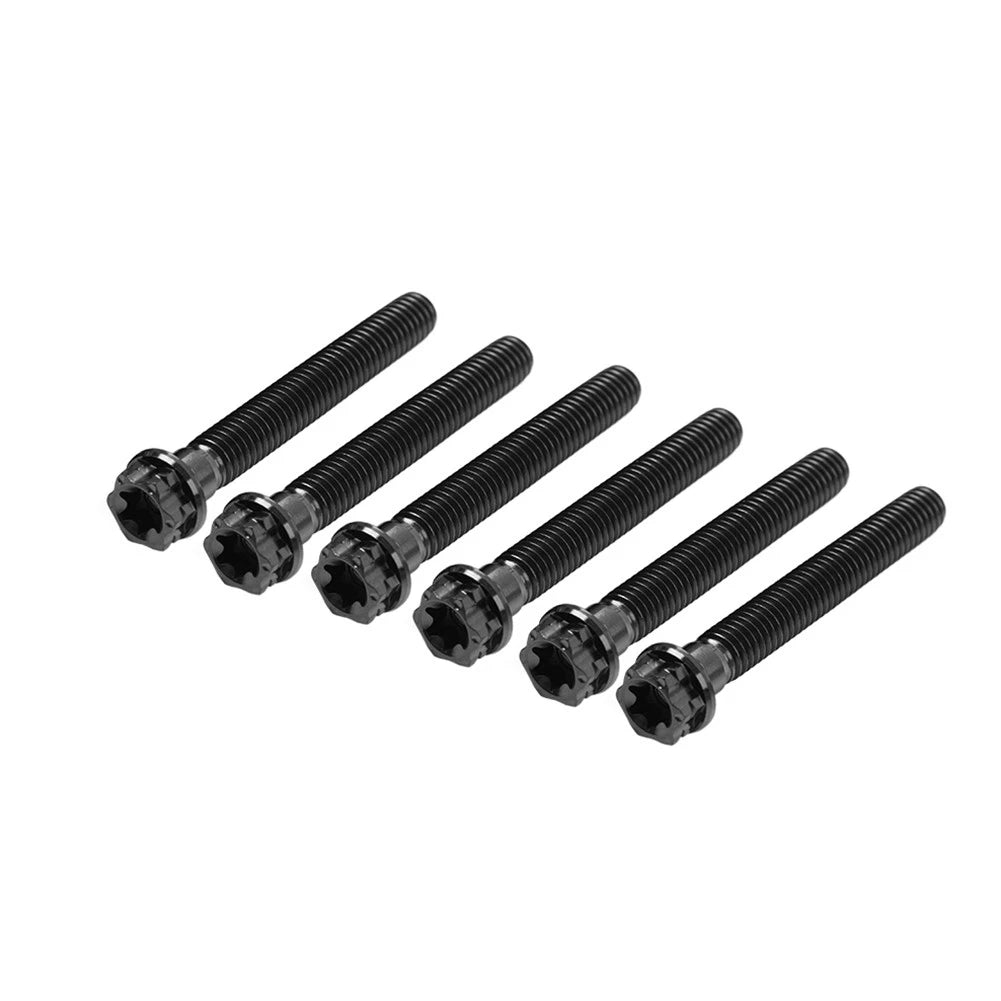 6pcs M10x50mm Titanium Torx Head Flange Screws for Motorcycle Bike