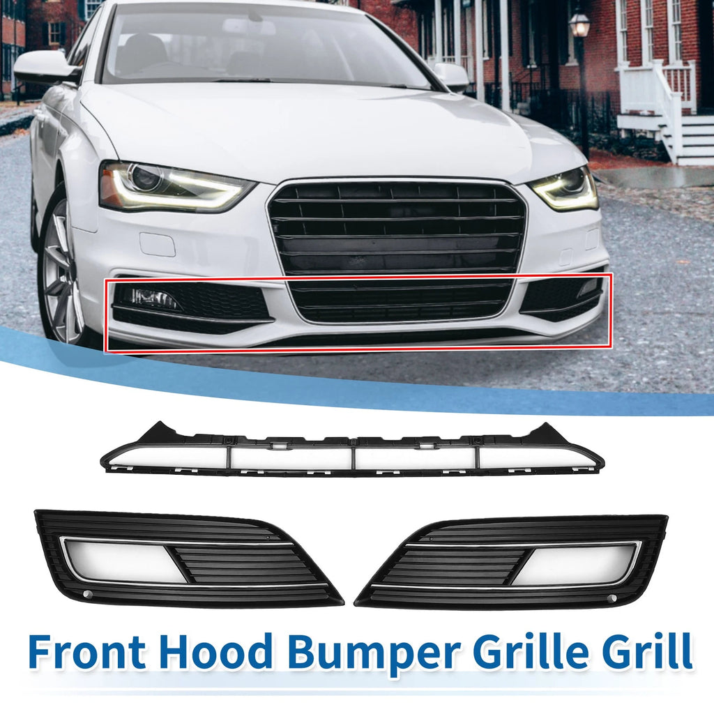 Front Lower Bumper Grille Grill Replacement for Audi A4 B8 2013–2015