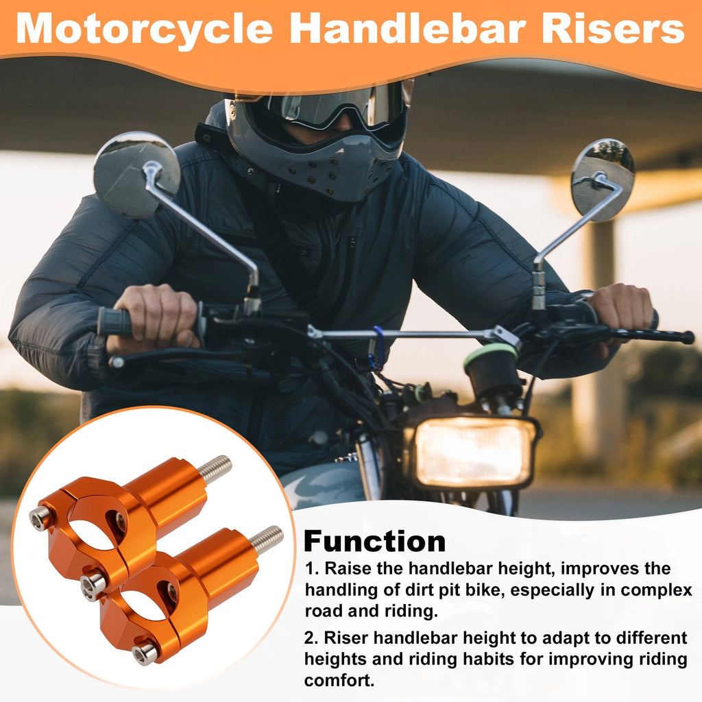 Handlebar Riser for KTM 125SX (28 mm/1.1 inch, Orange)