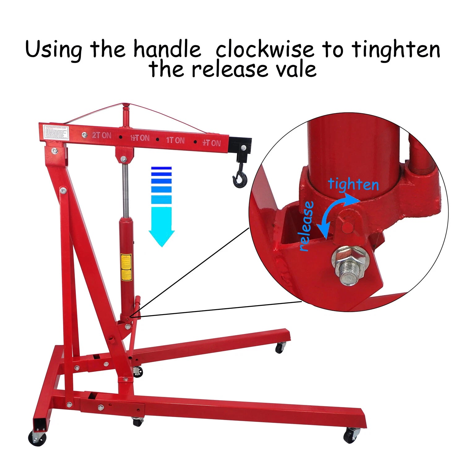 Engine Hoist for Cherry Garage Lifting Picker Crane (4000 lb Capacity)