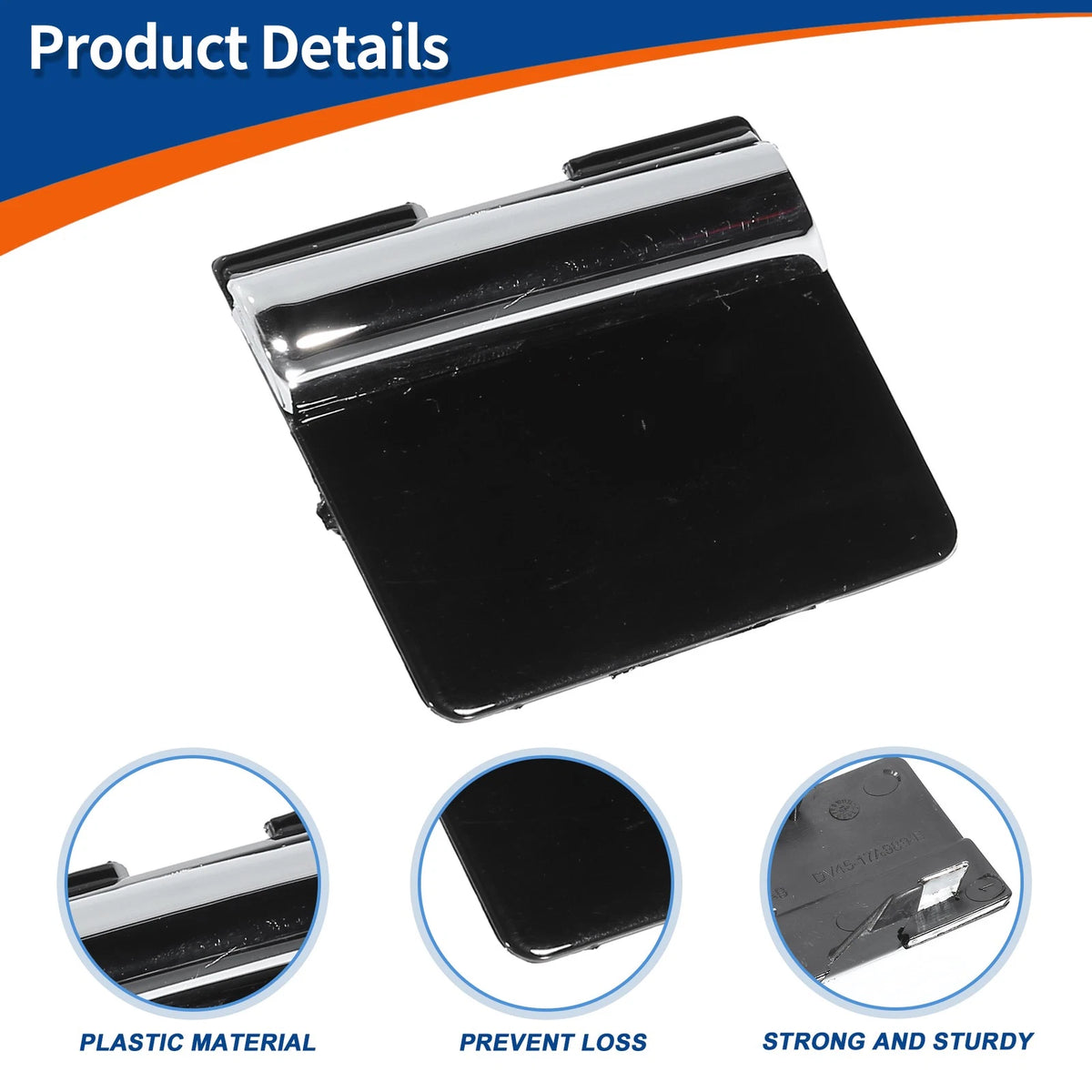 Tow Hook Cover for Ford Escape (2013–2019) No.DV4517A989B A5UAW Black