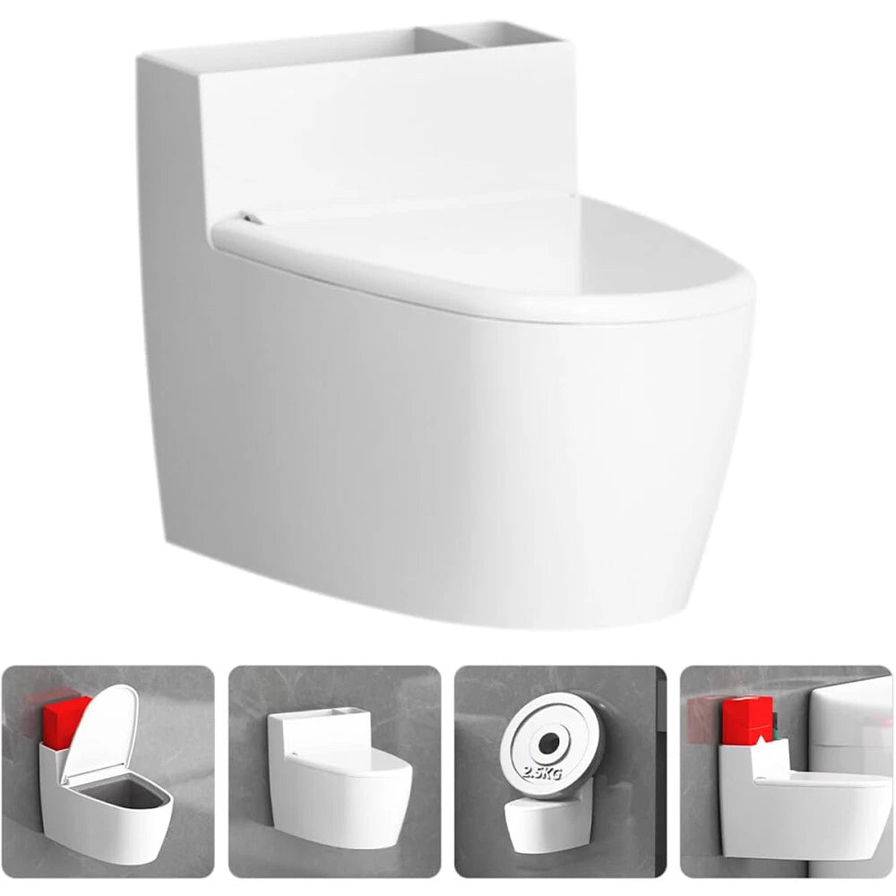 Toilet Ashtray with Covers for Home and Office, Mini White