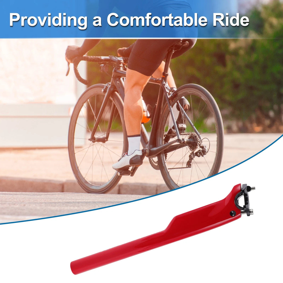 Seat Post 27.2x350mm Adjustable Angle Replacement for Bike (2000–2025)
