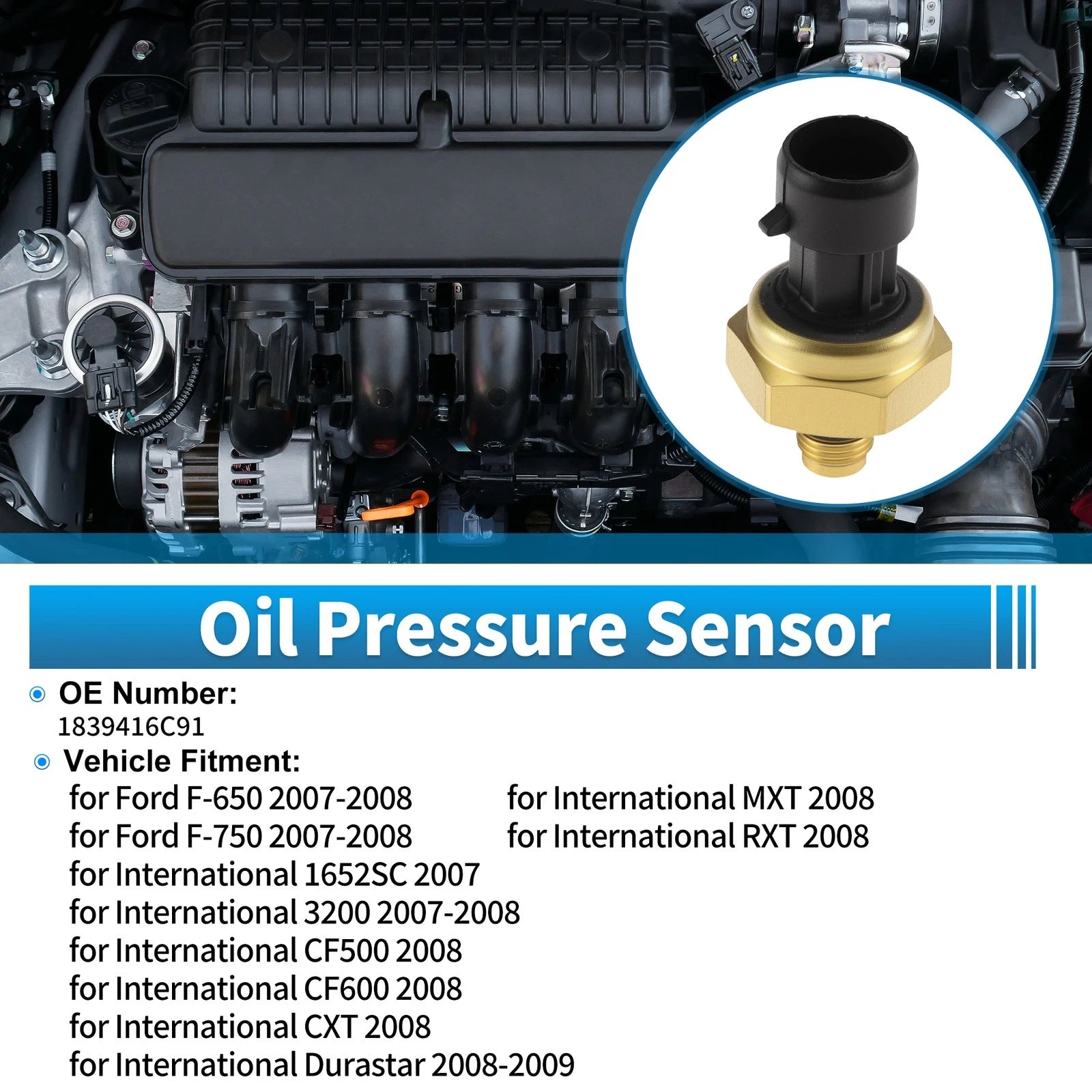 Engine Oil Pressure Sensor Replacement for Ford F-650 (2007–2008)