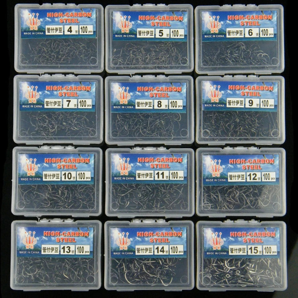 Fish Hook Box 5#-15# High Carbon Steel Hooks with Barb