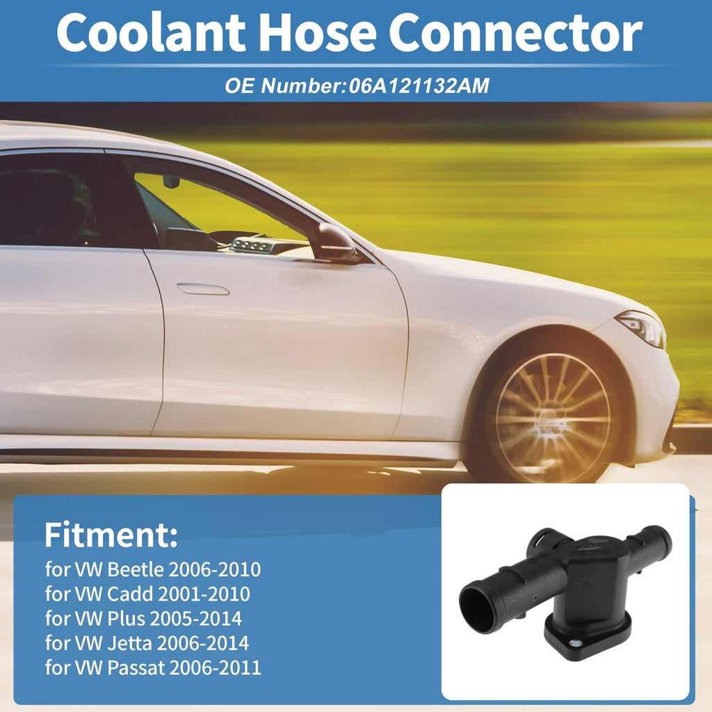 Engine Coolant Hose Connector Replacement for VW Beetle (2006–2010) Plastic