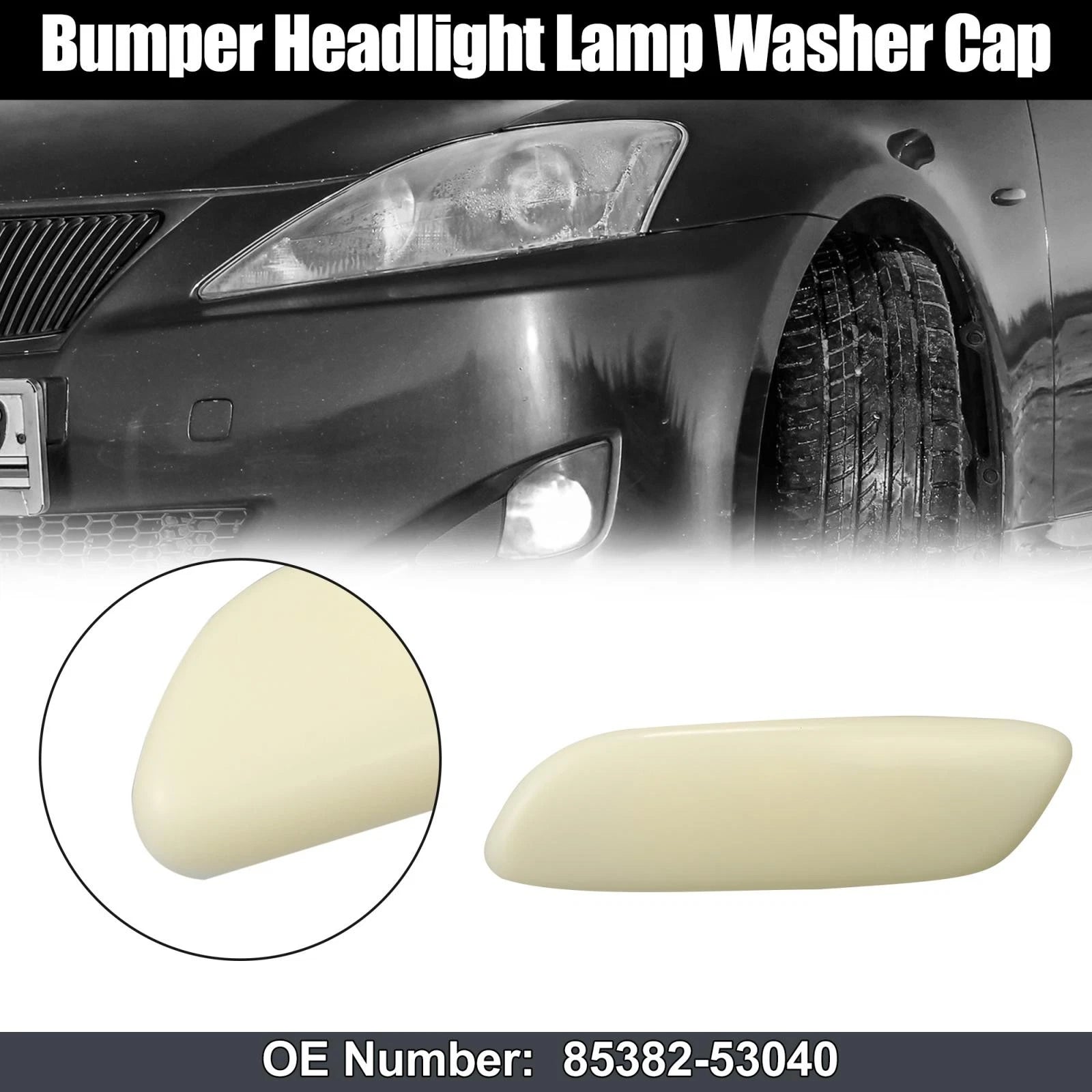 Left Headlight Washer Nozzle Cover for Lexus IS250 (2006–2008) Beige