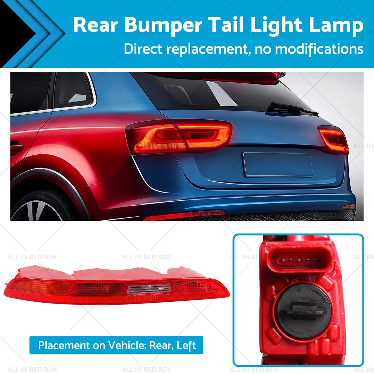 Left Rear Bumper Tail Light Lamp for Audi Q3 (2011–2015)