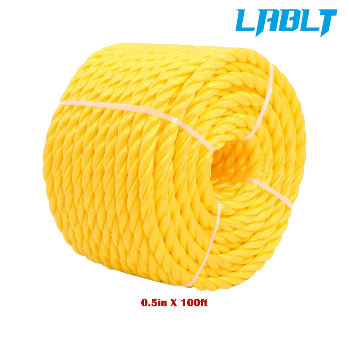 3 Stranded Braided Rope for Boats, Dock (1/2" × 100ft)