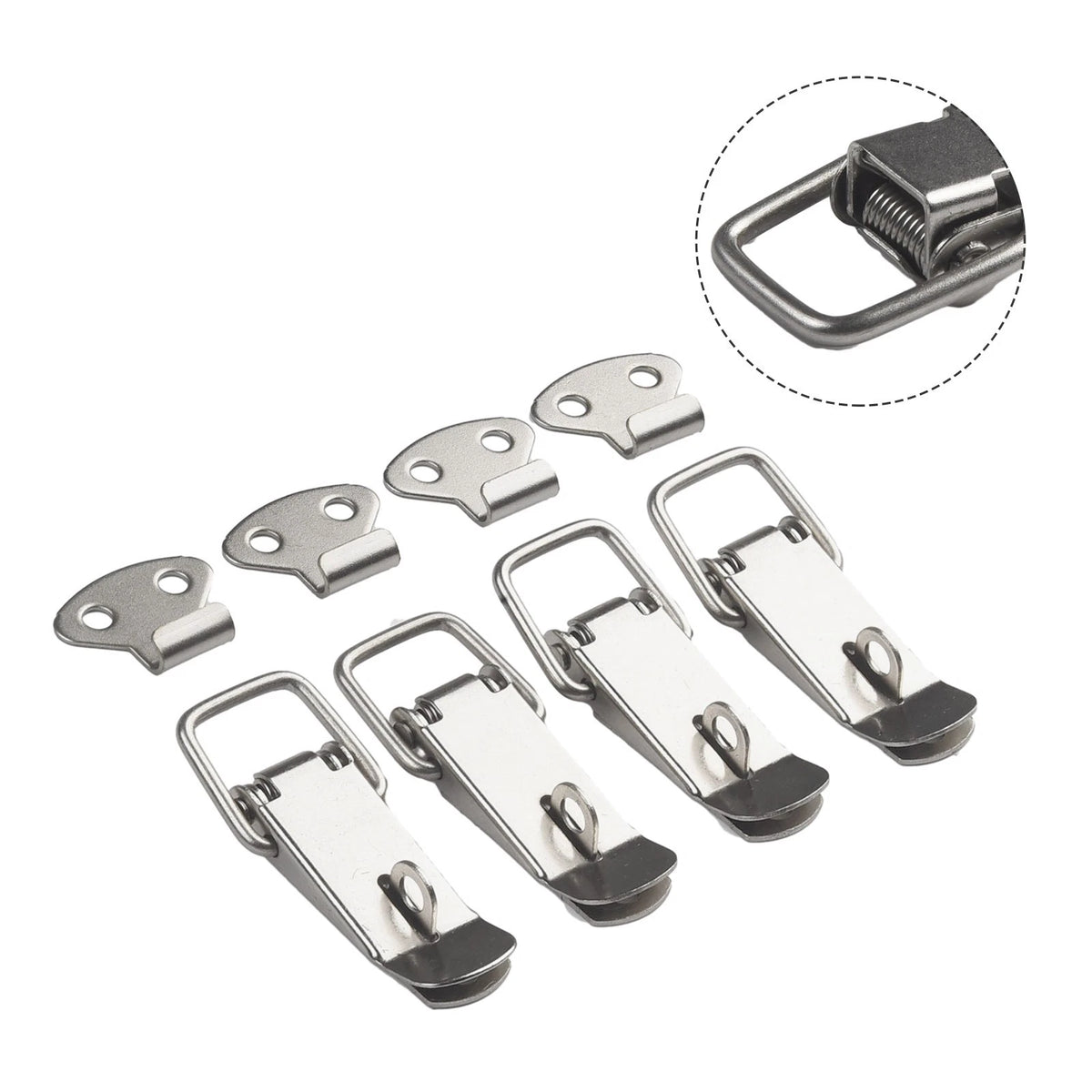 Set of 4 Silver Replacement Latches for Home Improvement (7.22.7cm)