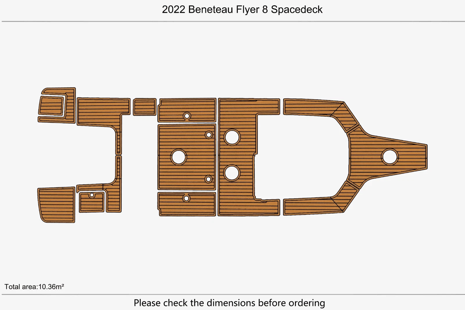 EVA Pads Flooring Mat for Beneteau Flyer 8 Spacedeck (2022)
