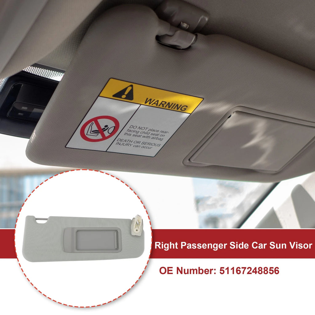 Right Car Sun Visor with Mirror Replacement for BMW F10 F18 (2011–2016)