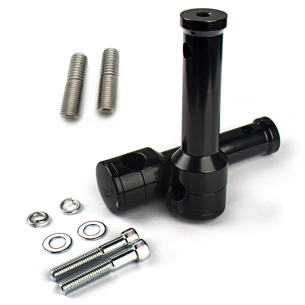 Black Round 6" Rise Mount for DNA Paughco Springer Handlebar Riser (RHD)