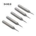 5Pcs Hex Screwdriver Bit Set - 28mm Length, Silver Steel