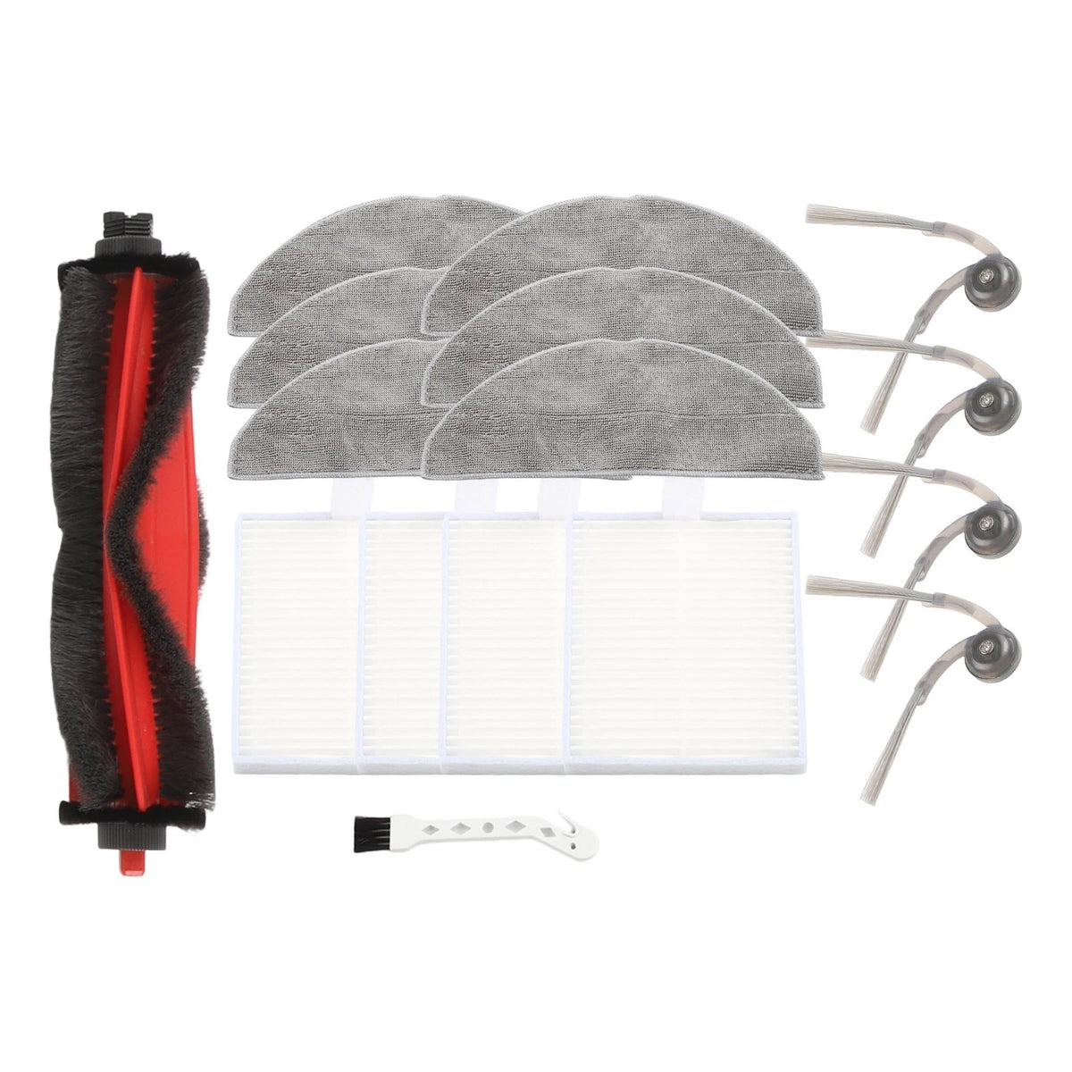 Set of 4 Mop Cloths and Side Brushes for Roborock Q7 M5