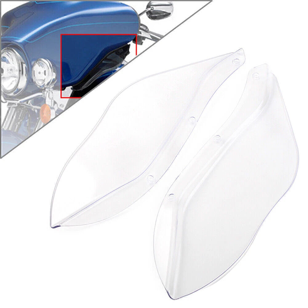 Clear Side Fairing Windshield Air Deflector for Harley Street Electra Glide (1996–2013)