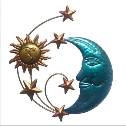 Wall Art Decor for Patio - Sun Moon Star Design