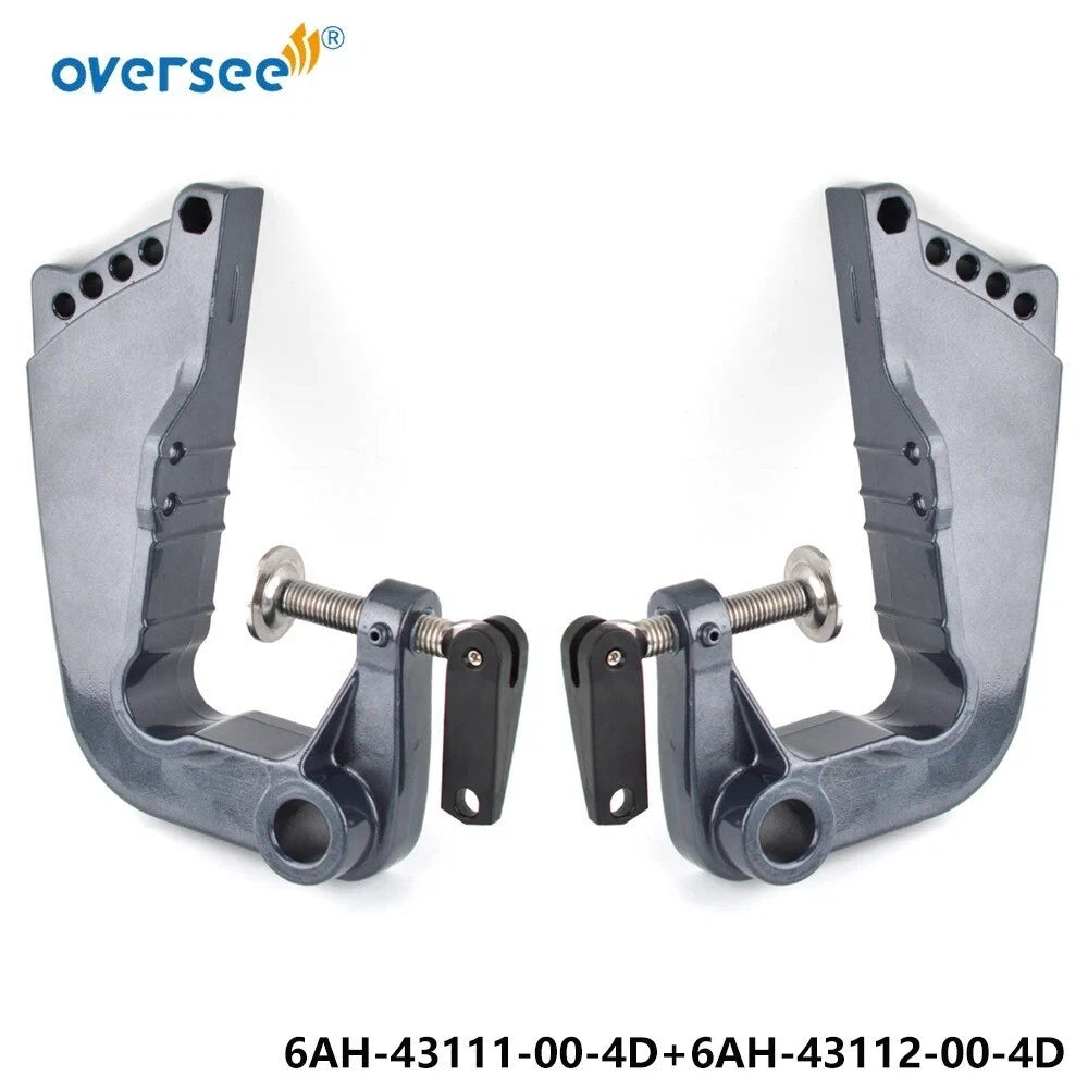 Bracket Kit Clamp for Yamaha 2/4T 8 9.9 15 20HP (6AH-43111-00-4D, 6AH-43112-00-4D)