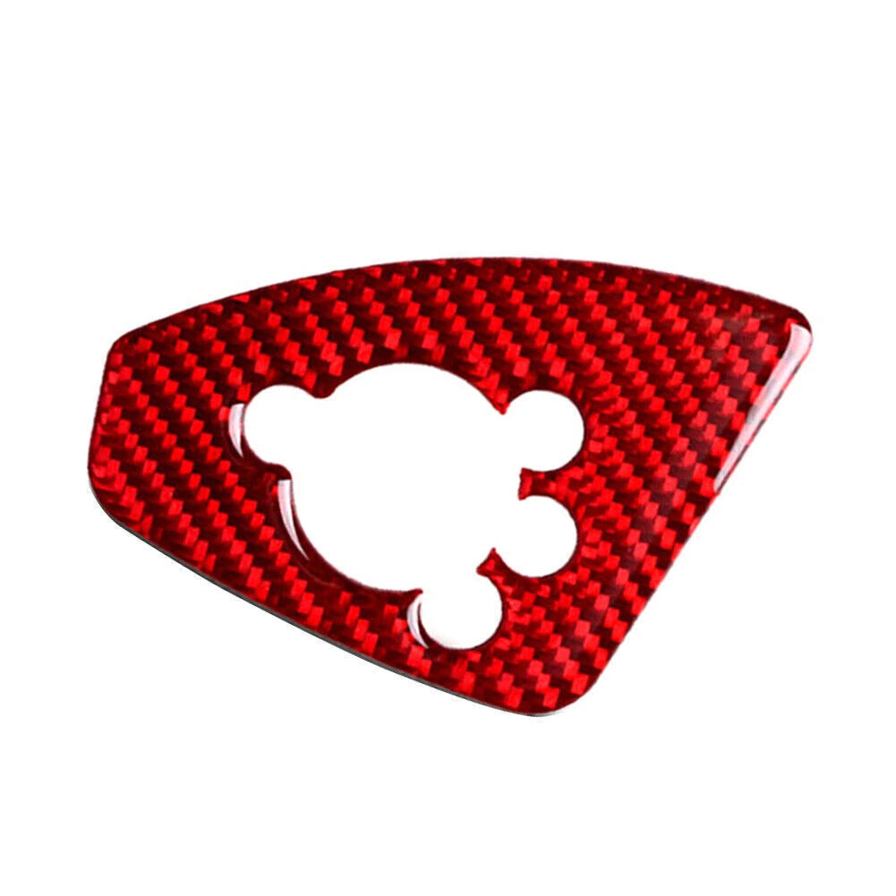 Interior Door Lock Button Cover Trim Carbon Fiber Fit Audi TT TTRS 2008 - 14 Red