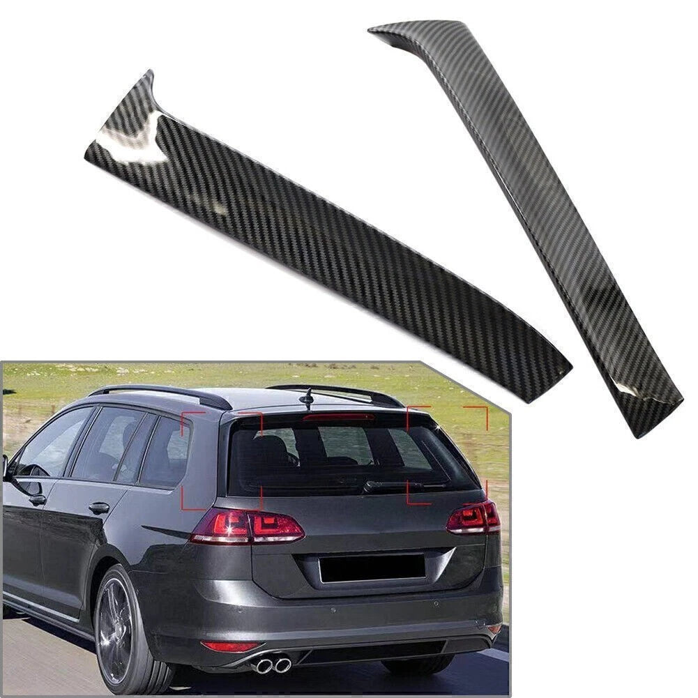2X Rear Window Side Spoiler Canard Trim for VW Golf 7 MK7 (2014–2017)