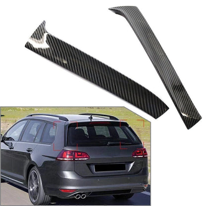 2X Rear Window Side Spoiler Canard Trim for VW Golf 7 MK7 (2014–2017)