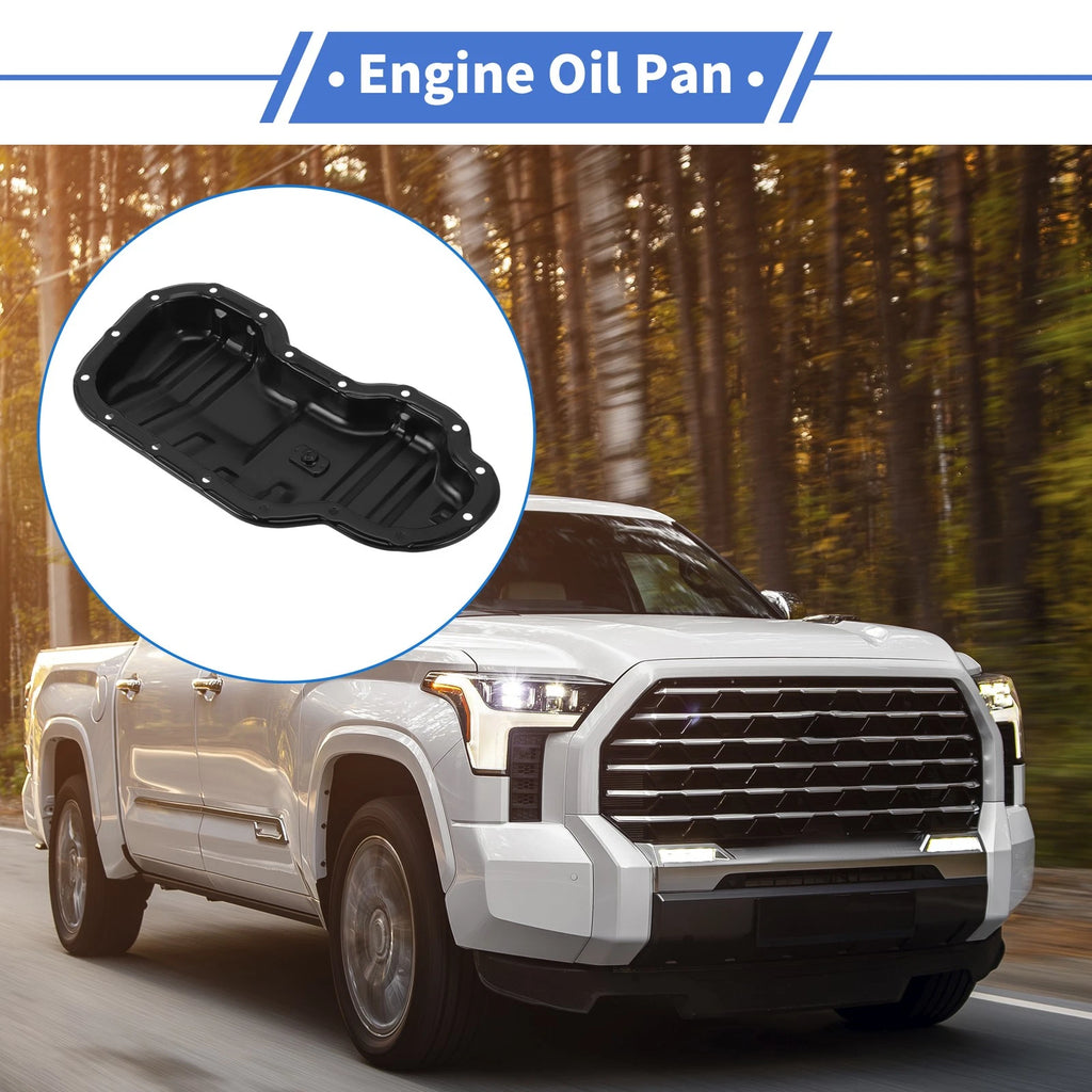 Engine Oil Pan Replacement for Toyota Tundra 2005–2006 Steel Black