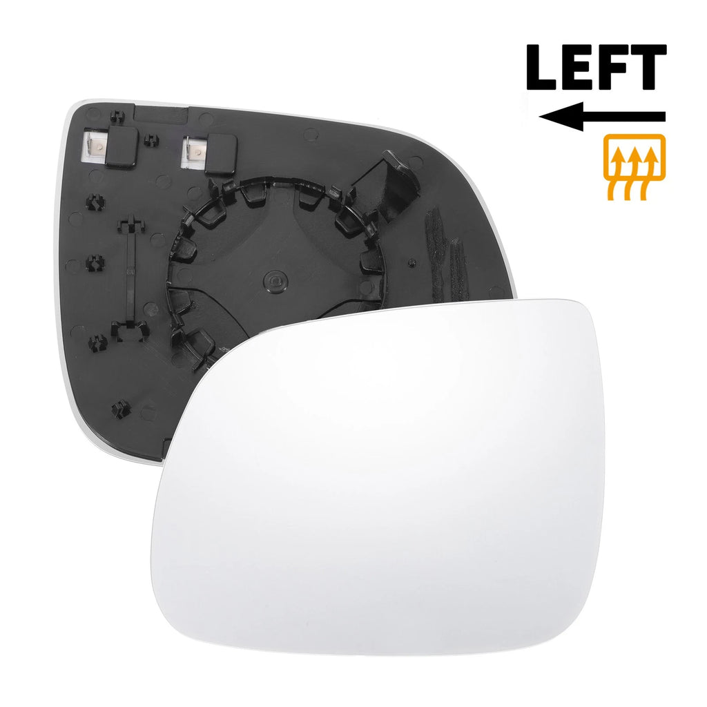 Left Side Heated White Mirror Glass for Audi Q5 (2008–2016)