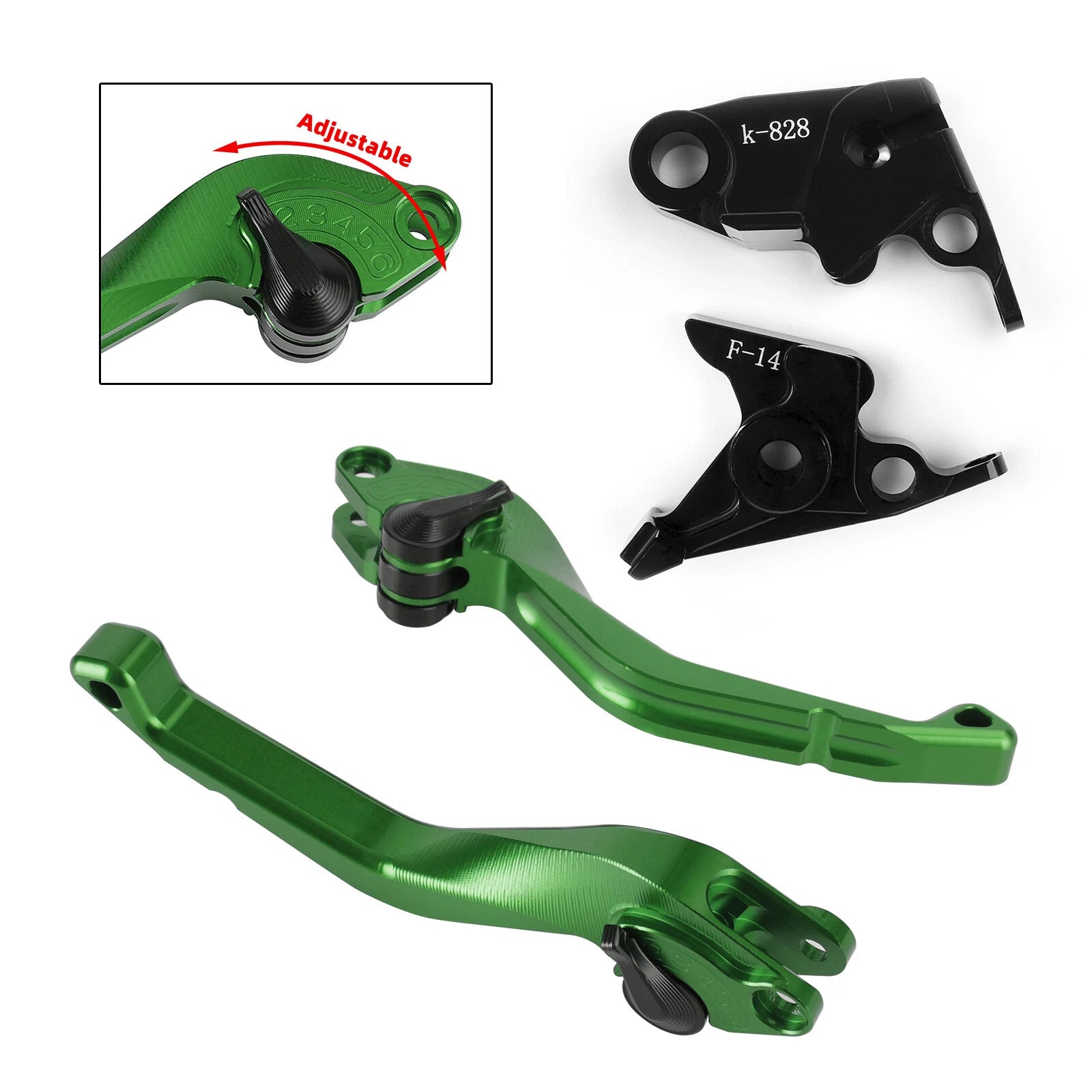 CNC Short Clutch Brake Lever for Kawasaki ZZR600 ZX6R ZX9R ZX10R Z1000 (1990–2023)