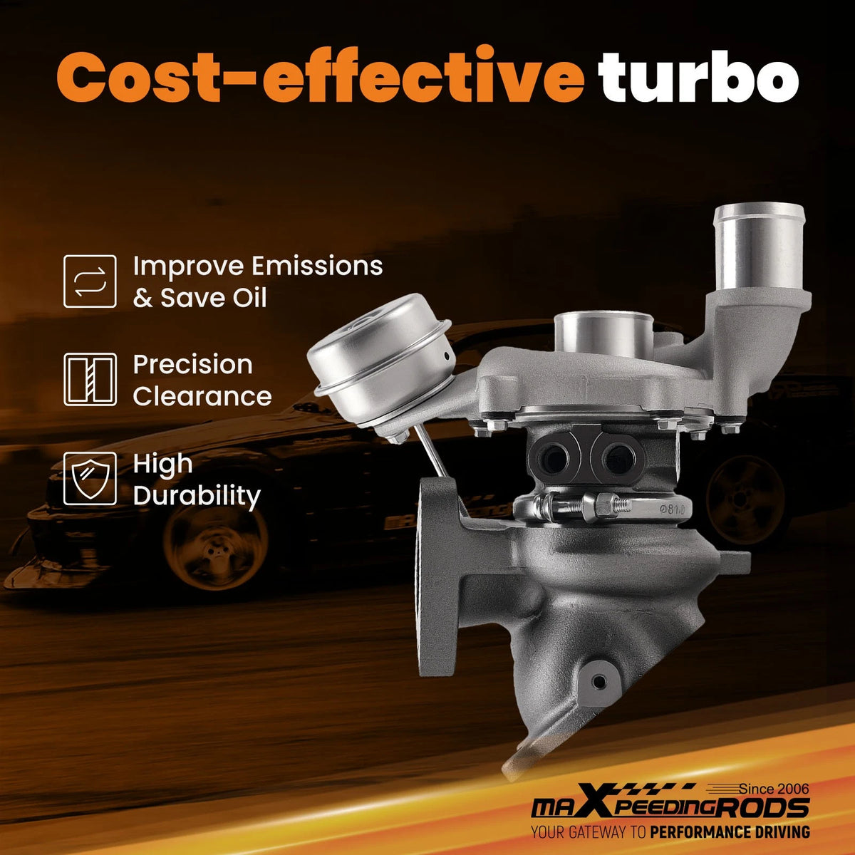 Turbocharger Left Side for Lincoln MKS MKT Ford Explorer Taurus 3.5L (2009–2019) AA5Z6K682F