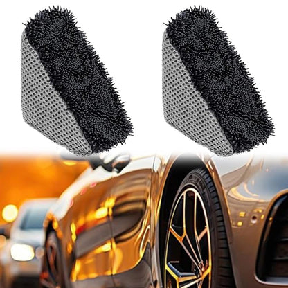 Triangle Sponge Applicators for Tire Care 2pcs Set for Car Enthusiasts