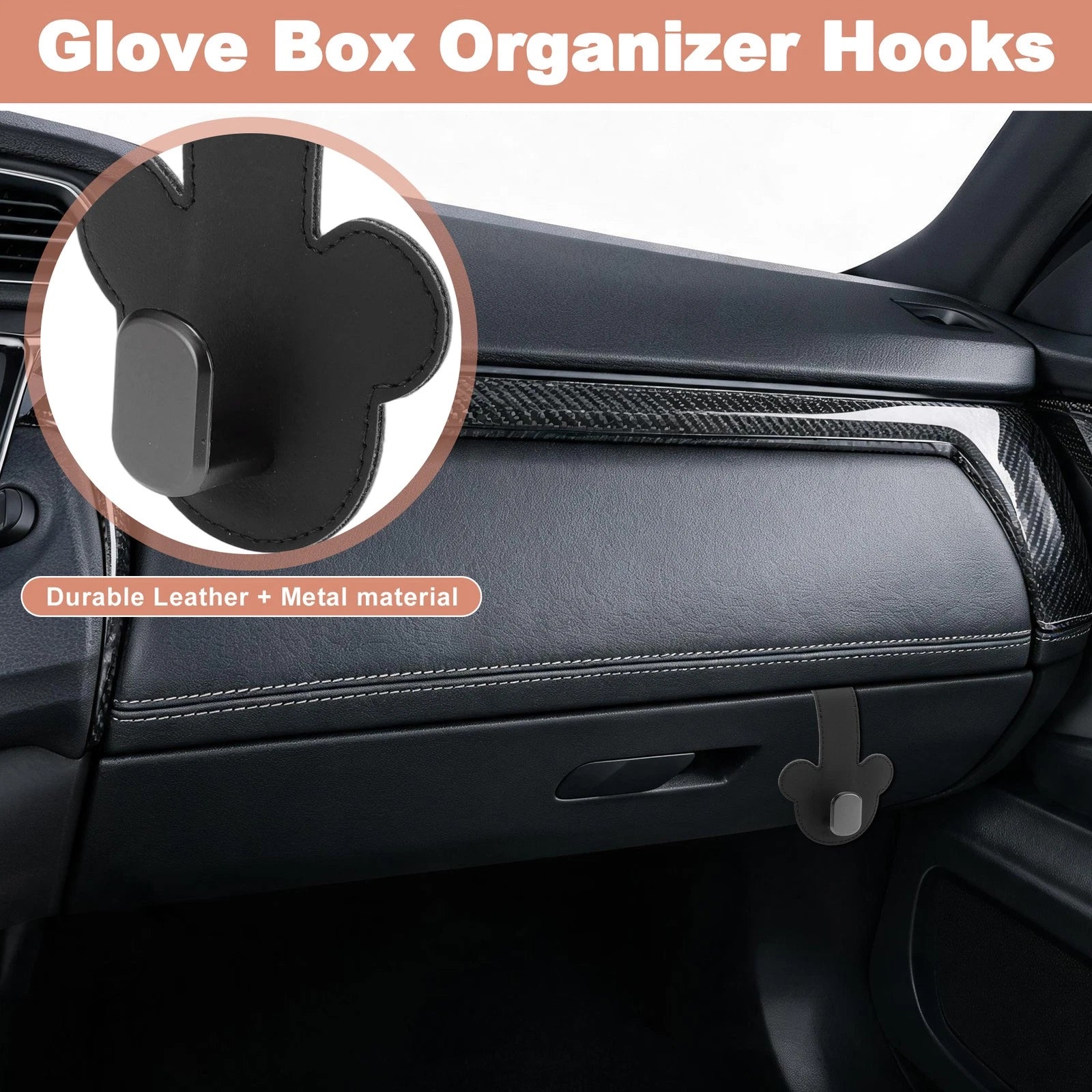 2X Car Storage Hooks for Vehicle Organizer