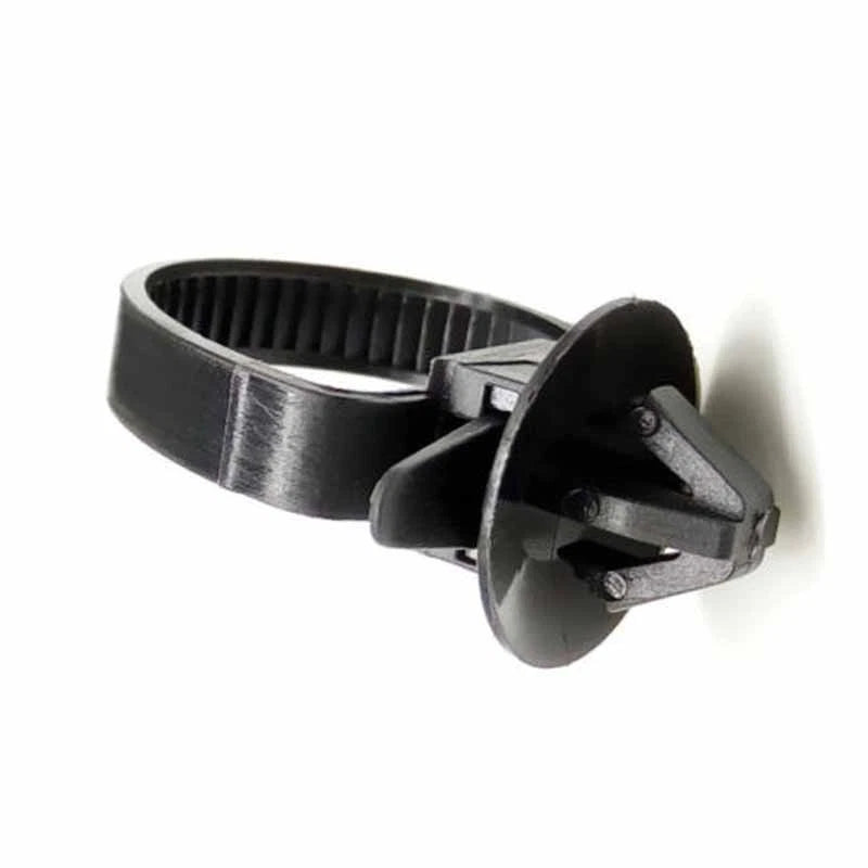 50 Pcs Black Nylon Cable Strap Push Mount Wire Tie Retainer Clip