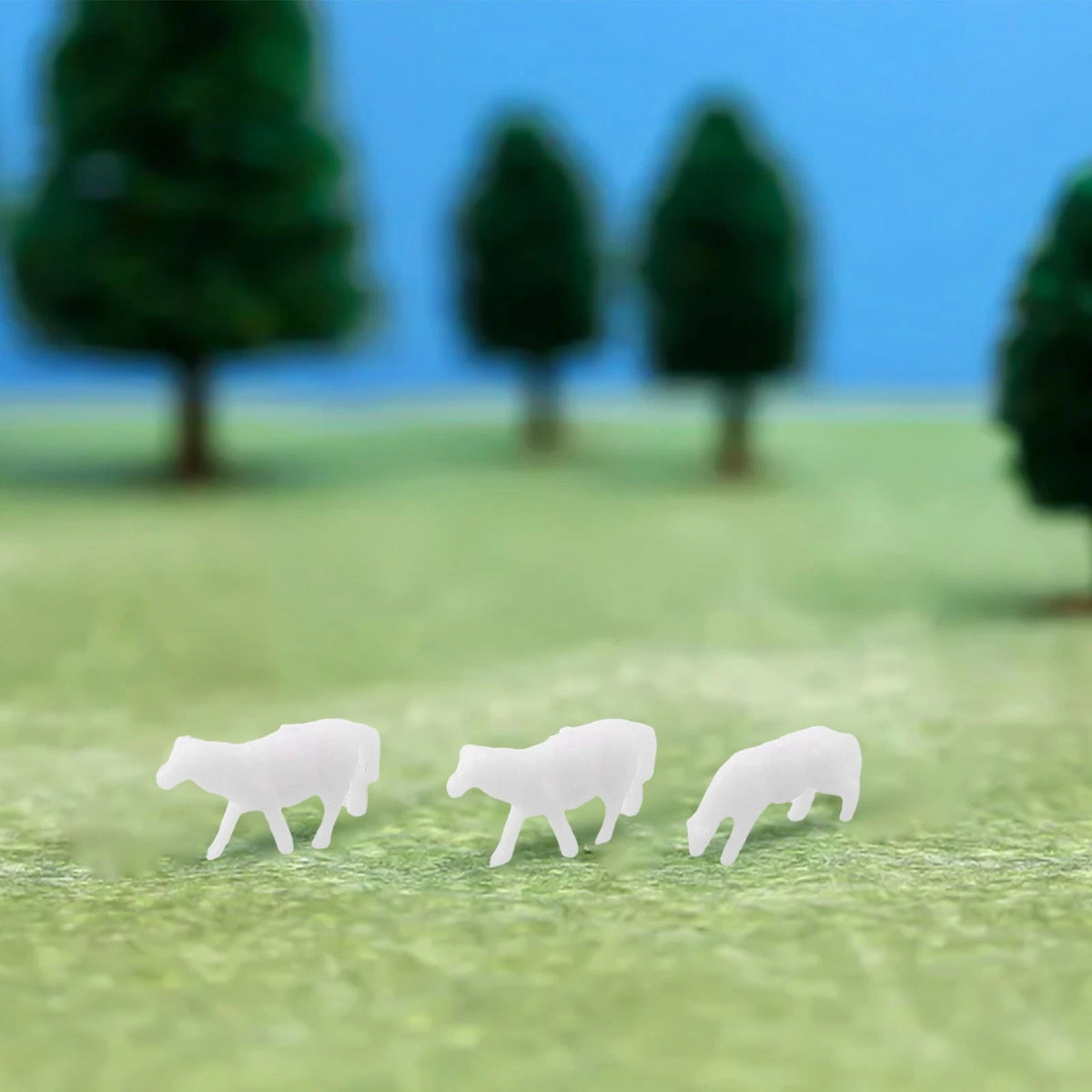 18Pcs Painted Farm Sheep Animals Model for 1:87 Scale Model Railway