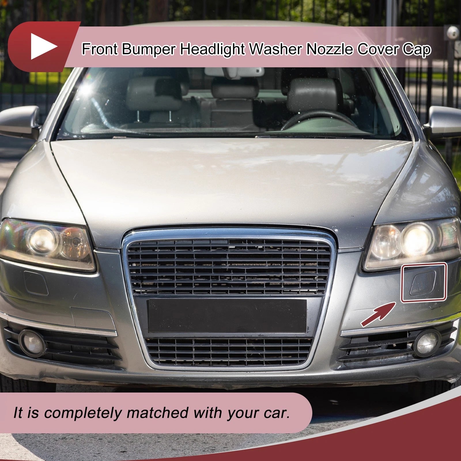 Washer Nozzle Cover Cap Front Left for Audi A6 (2005–2008)