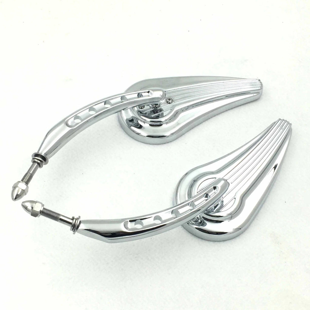 Chrome Raindrop Side Mirrors for Harley Dyna (2006–2023)