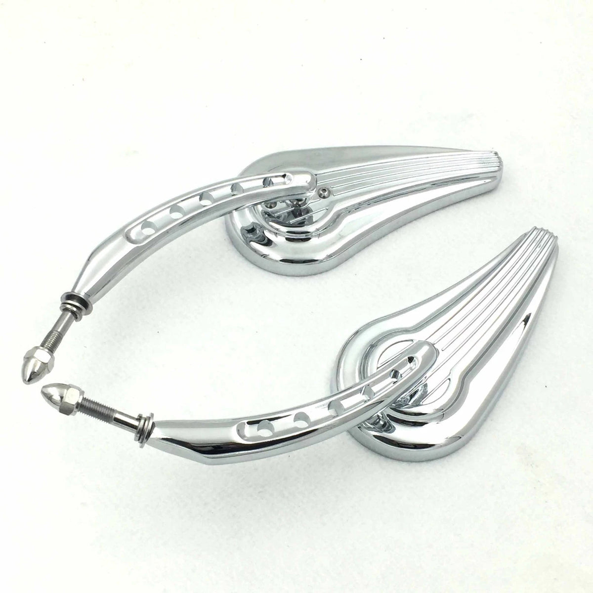 Chrome Raindrop Side Mirrors for Harley Dyna (2006–2023)