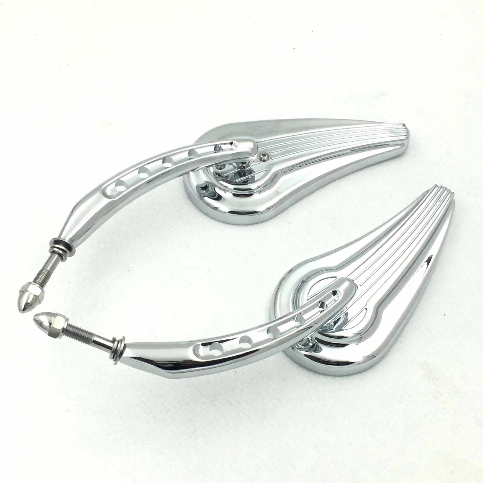Chrome Raindrop Side Mirrors for Harley Dyna (2006–2023)