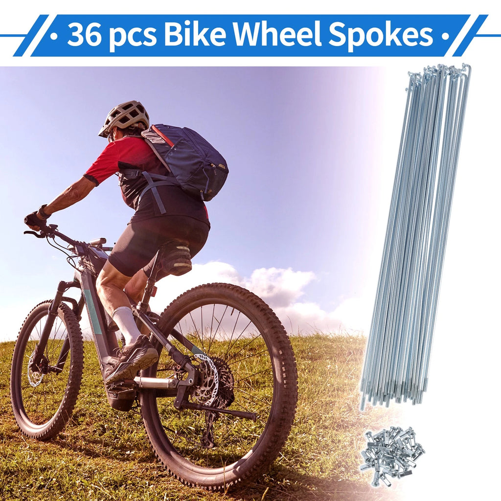 Bicycle Spokes Nipple Set 12G 284mm Carbon Steel Galvanized Universal