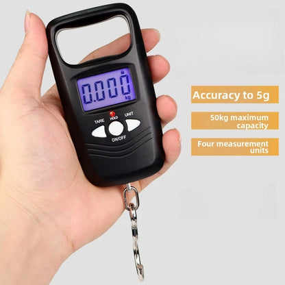 Portable Hanging Scale 50kg Max Load 5g Accuracy ABS Body Black