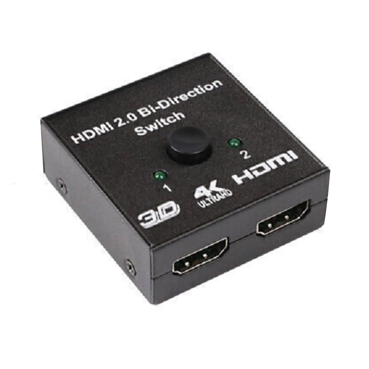 2 in 1 Out Bi-directional HDMI 2.0 Switch for HDTV PC Screen Splitter