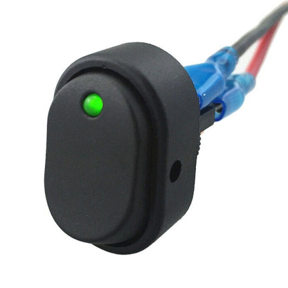 5 Pack 12 Volt 30 Amp Illuminated Rocker Switch for Vehicle and Marine Use