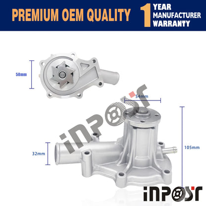 Water Pump 16251-73034 for Kubota V1505 D1005 D1105 (58mm Diameter)