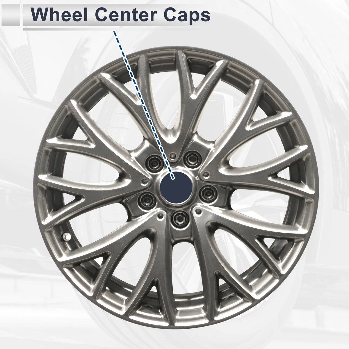 Wheel Center Caps Front Replacement for Lexus LS430 (2001–2006) Silver Tone