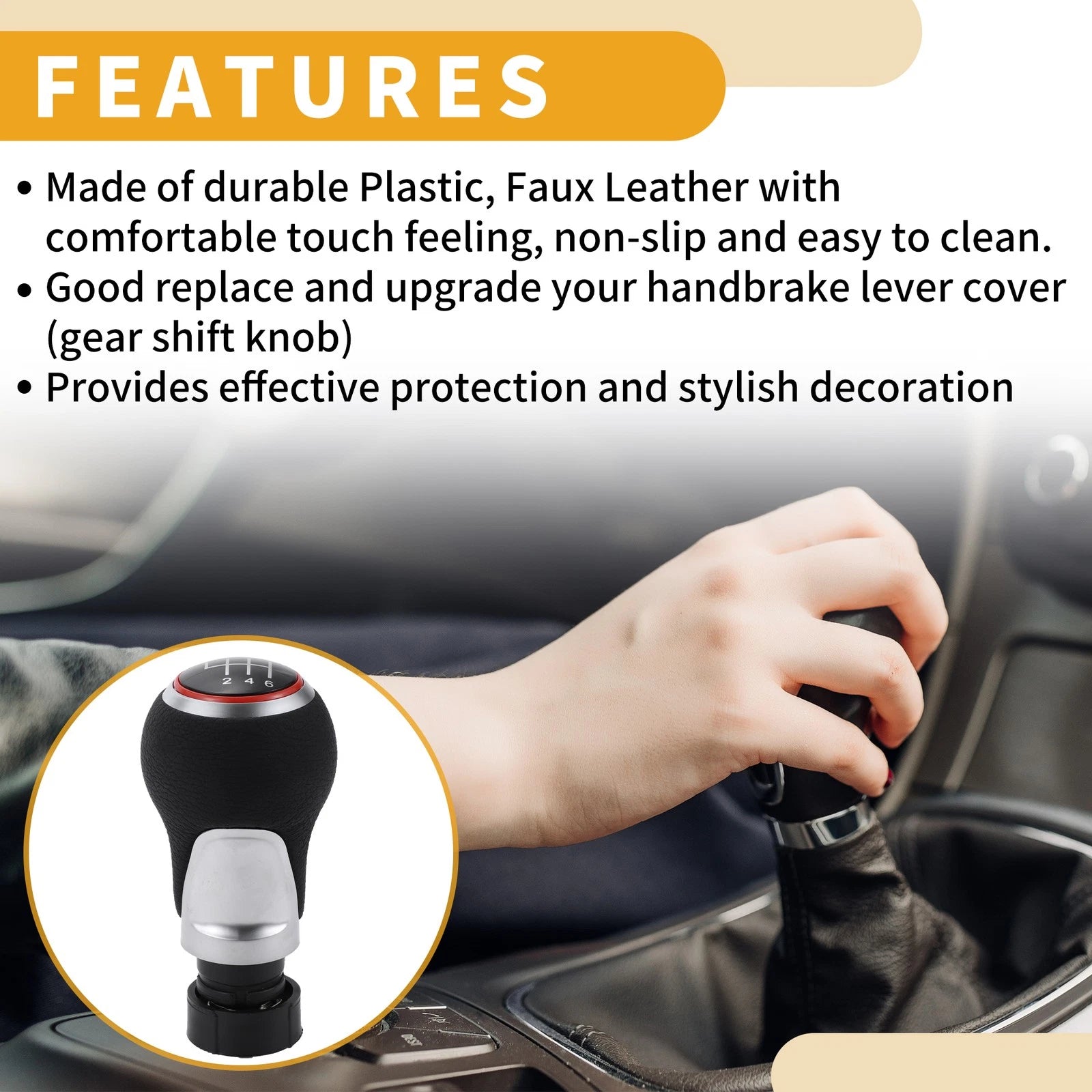 6 Speed Manual Shifter Knob Replacement for Audi A3 8P (2003–2013)