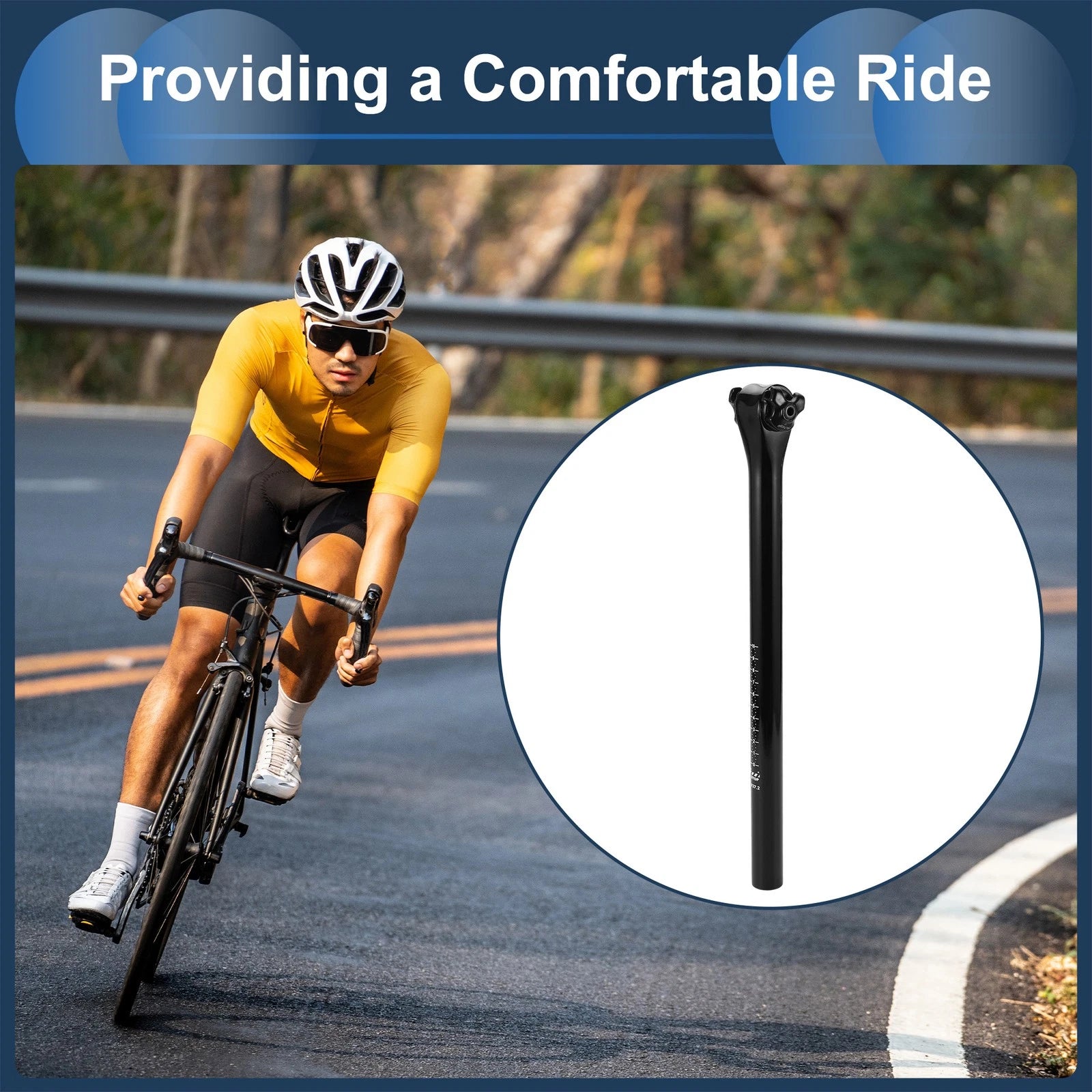 Seat Post 27.2x400mm Lightweight Replacement for Bike Universal (2000–2026)