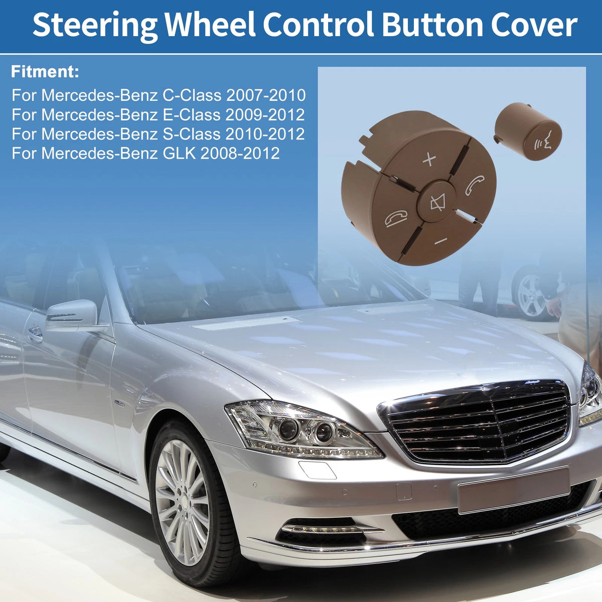 Steering Wheel Control Button Cover for Mercedes-Benz C-Class Right Side (W205)