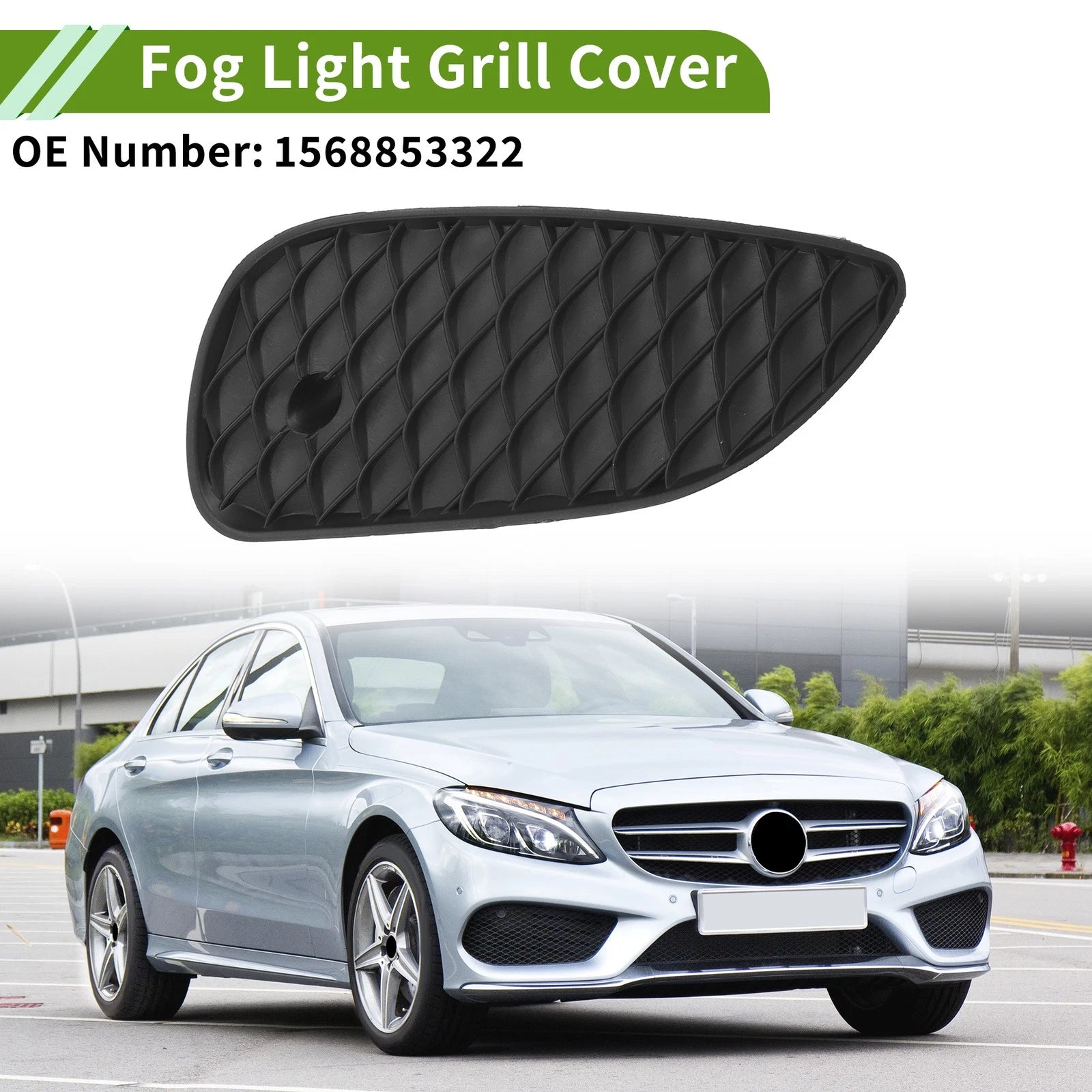 Front Left Fog Light Grill Replacement for Mercedes Benz GLA250 (2015–2017)